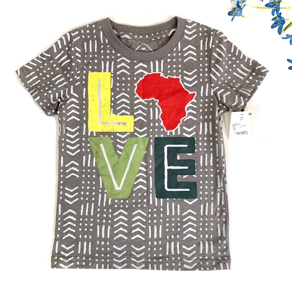 WELL WORN Girls Gray "LOVE" Short Sleeve T-Shirt - NWT